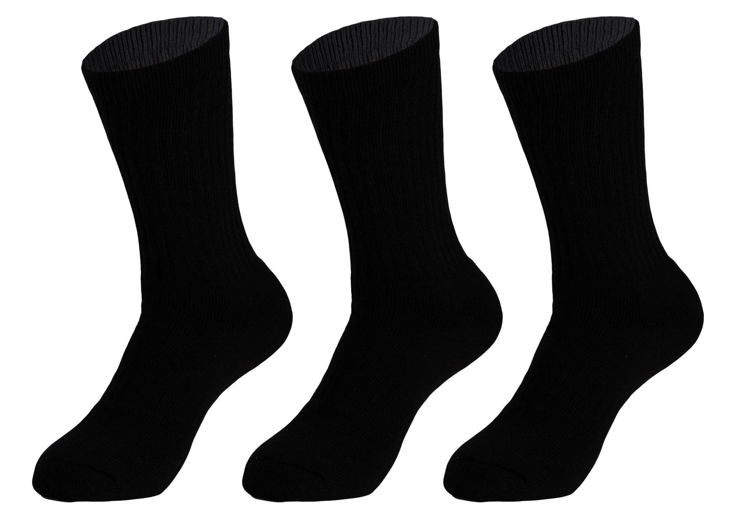 3 Pairs Cotton Crew Socks for Women – Soft, Breathable & Cushioned Athletic Sport Socks, Size 9-11 by AWS/American Made