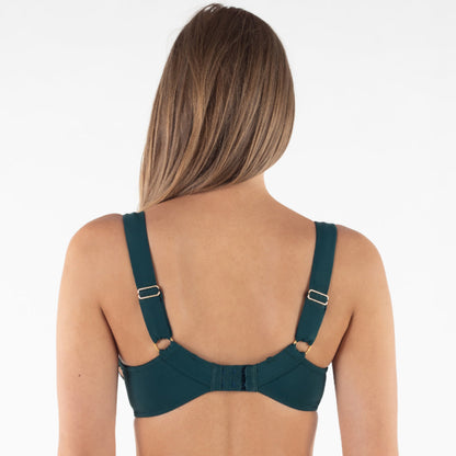 Samanta Boobie Emerald Sheer Mesh Tulle Tulip Seam Balconette Bra