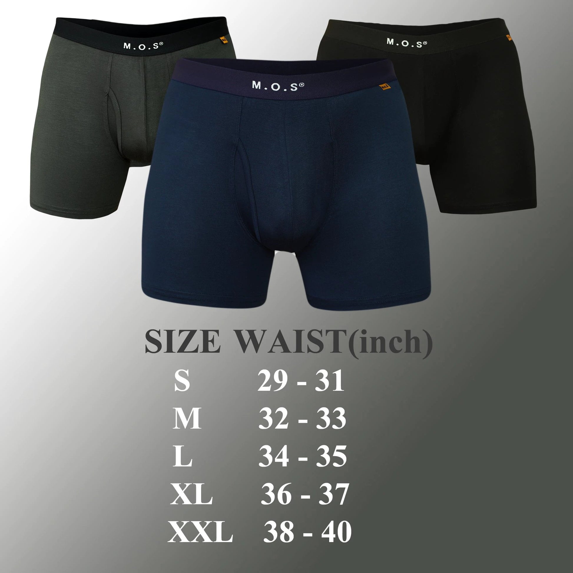 Boxer Briefs for Men with Pouch Breathable Short Boxer 3 Pack by M.O.S