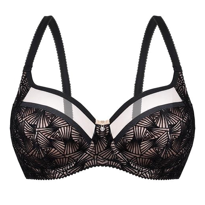 Unikat Zoe Semi-Sheer Soft Velvet Full Figure Underwire Bra