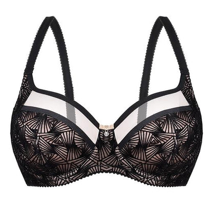 Unikat Zoe Semi-Sheer Soft Velvet Full Figure Underwire Bra