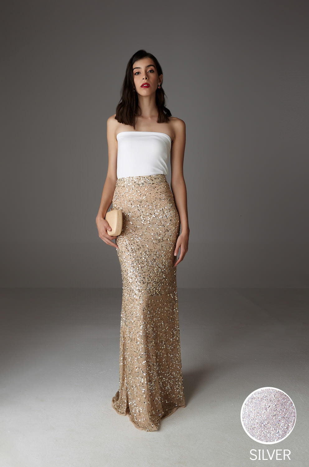 CEYLAN SKIRT SILVER