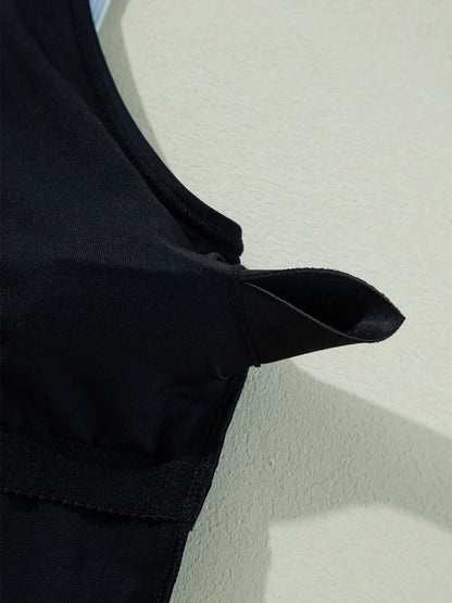 Ruffle Trim V-Neck One-Piece Swimsuit by Trendsi