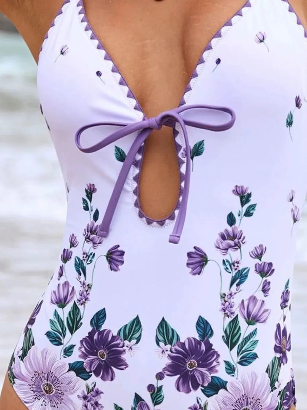 Printed Spaghetti Strap One-Piece Swimwear and Cover Up Swim Set by Trendsi