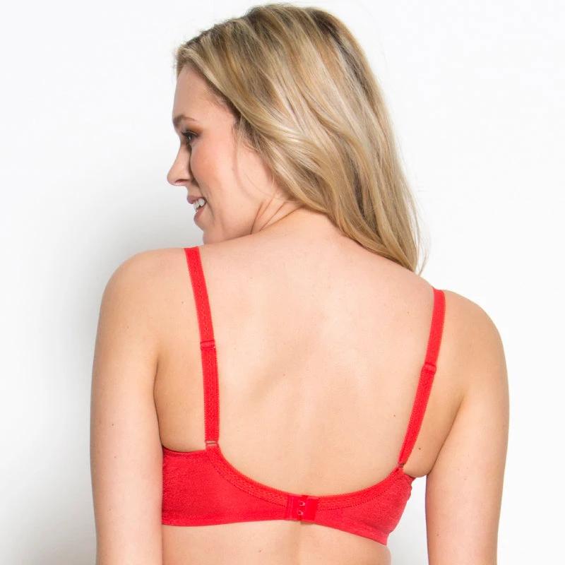 Gossard Glossies Sheer Molded Bra Chilli Red by Gossard Lingerie