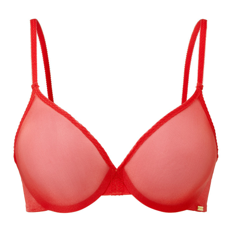 Gossard Glossies Chilli Red Sheer Molded Bra