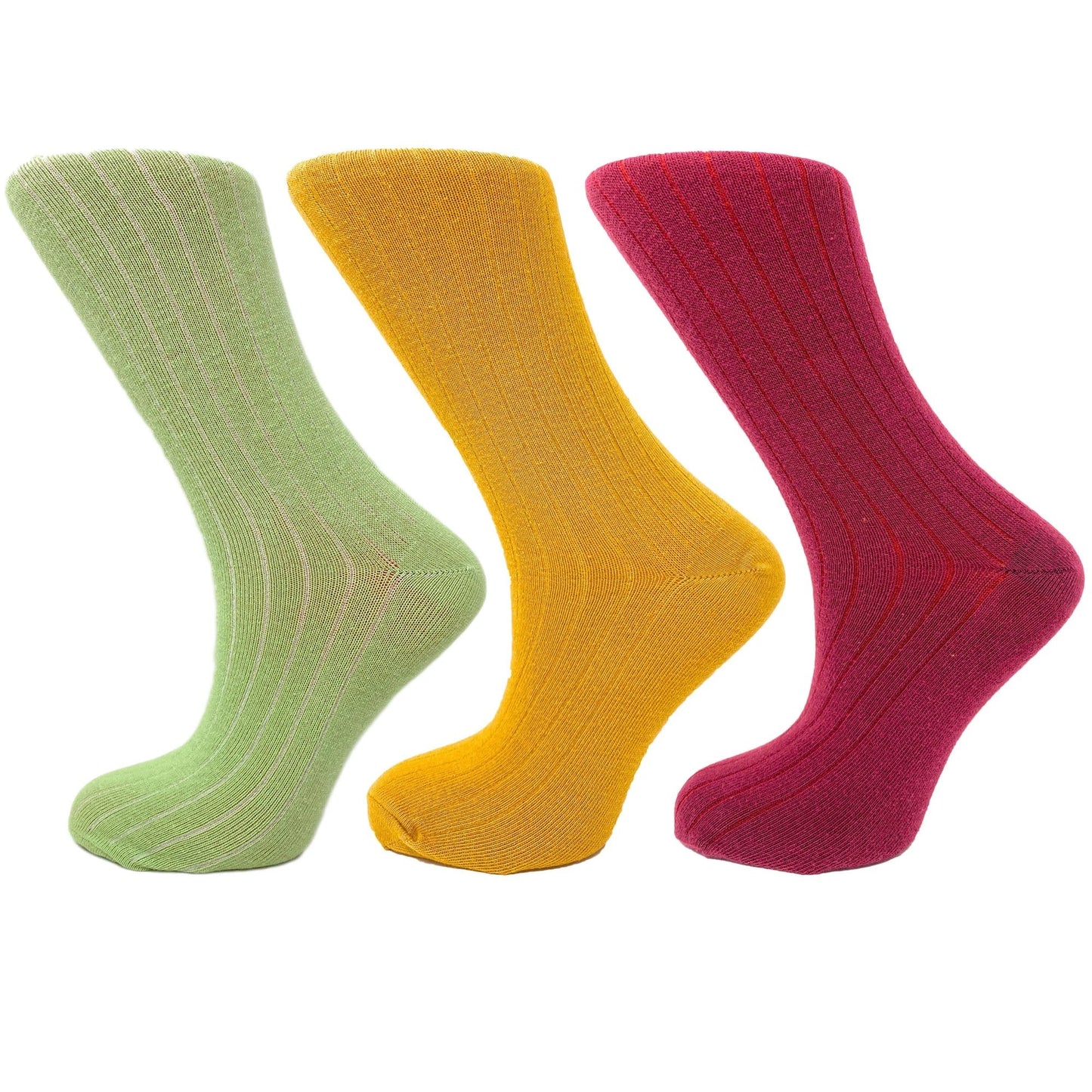 3 Pairs of Women's Mid-Calf Colorful Socks - Soft, Breathable, & Moisture-Wicking by M.O.S