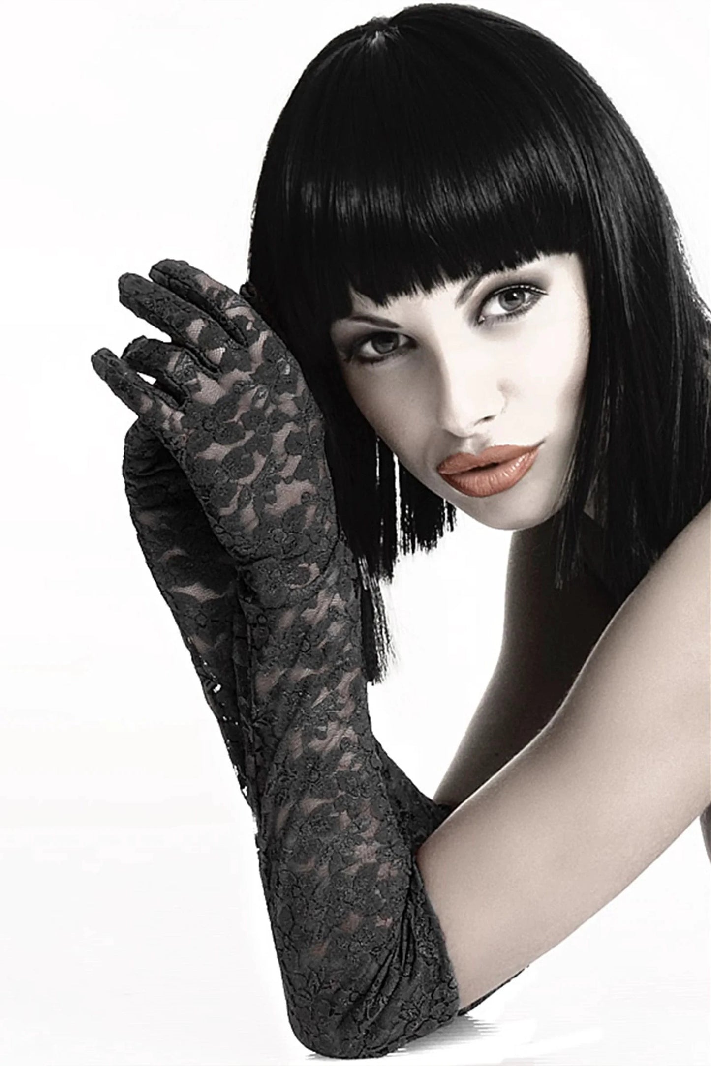 Sheer Lace Long Gloves Chilrose Velvet Whisper by Chilirose