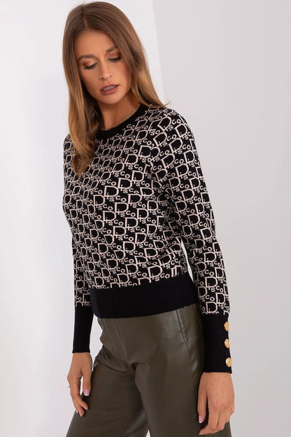 Jumper AT Classic Round Neck Long Sleeve With Button Cuffs by AT