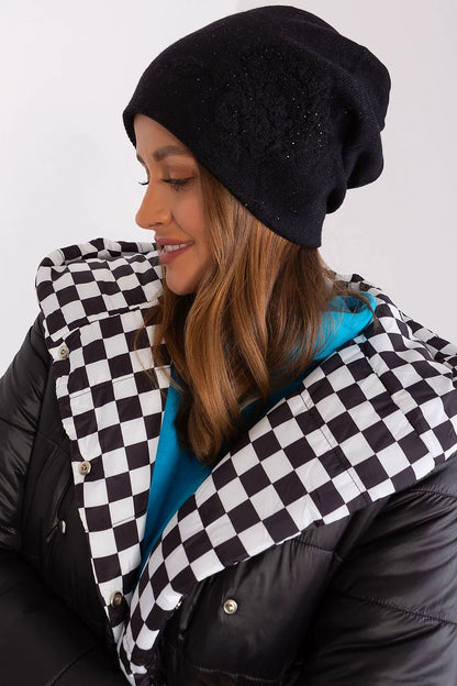Cap AT Warm Winter Cashmere Beanie For Women Rhinestone by AT