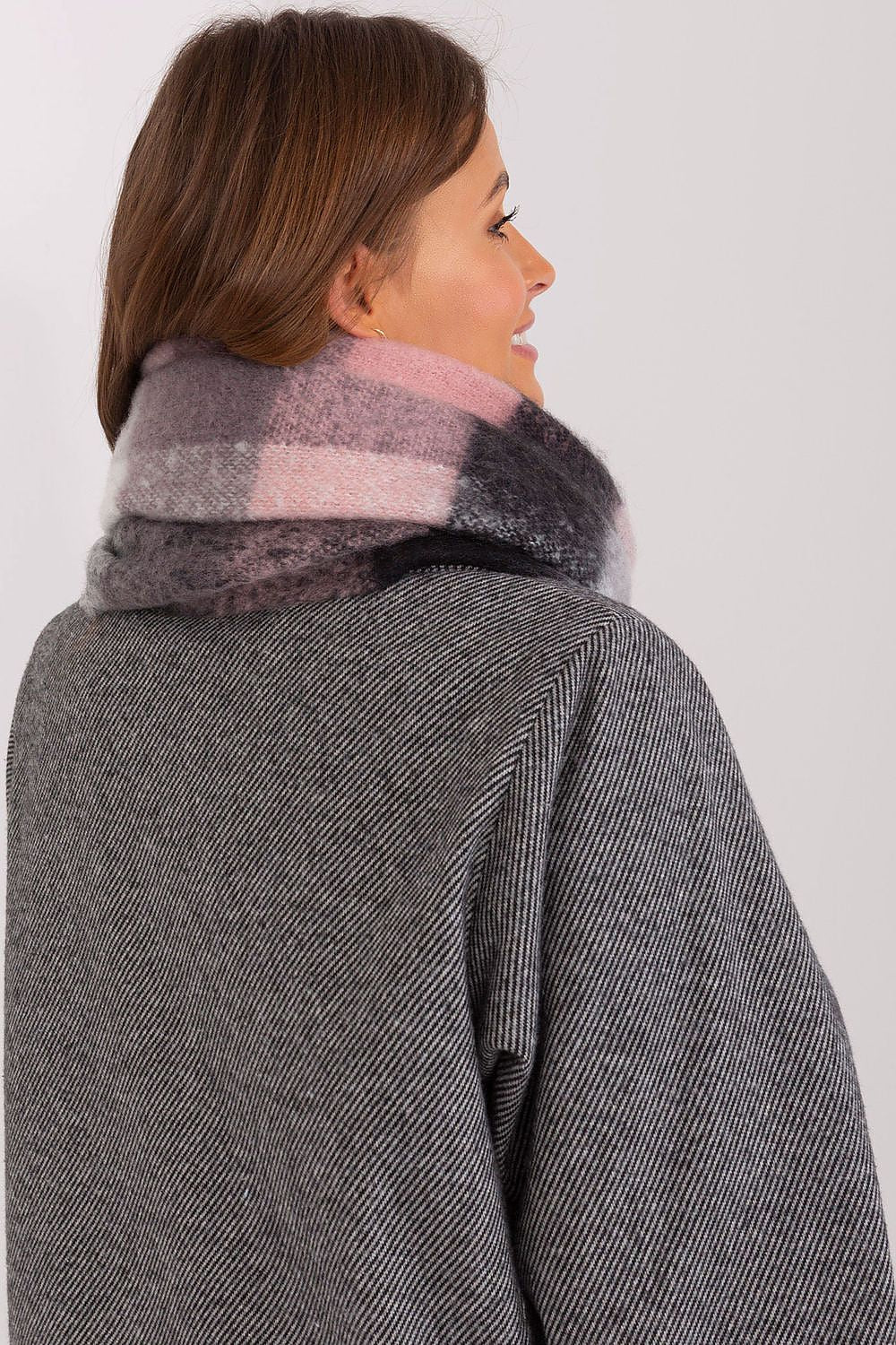 Colorful Plaid Tassel Shawl Scarf Polyester For Winter by AT