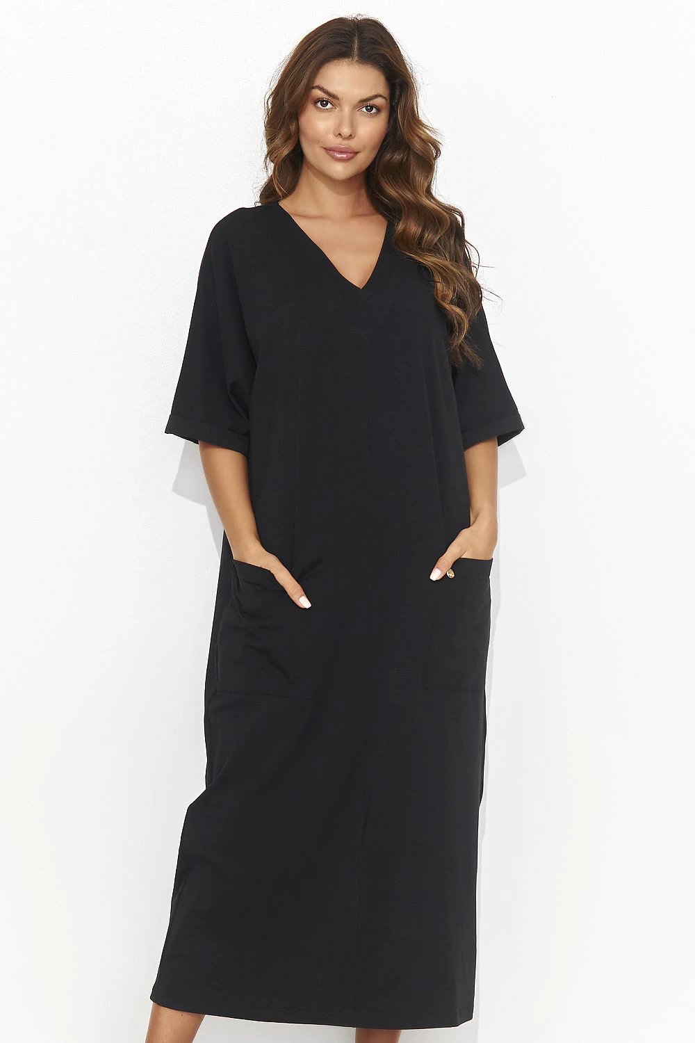 Numinou Daydress With Front Pockets And Gold Plate Accent by Numinou