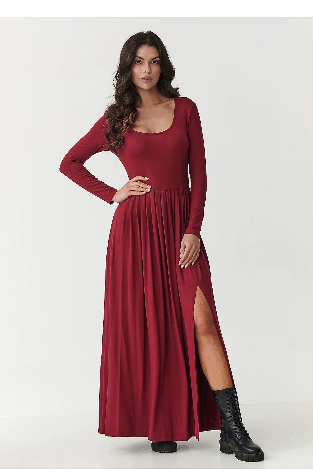 Makadamia Women's Daydress - Comfortable Stretch Viscose Fabric in Brown for Daily Wear by Makadamia