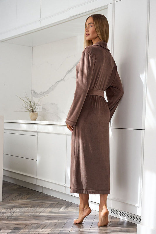 L&L Collection Women's Knee-Length Bathrobe - Soft Ribbed Material for Ultimate Comfort and Style by L&L collection