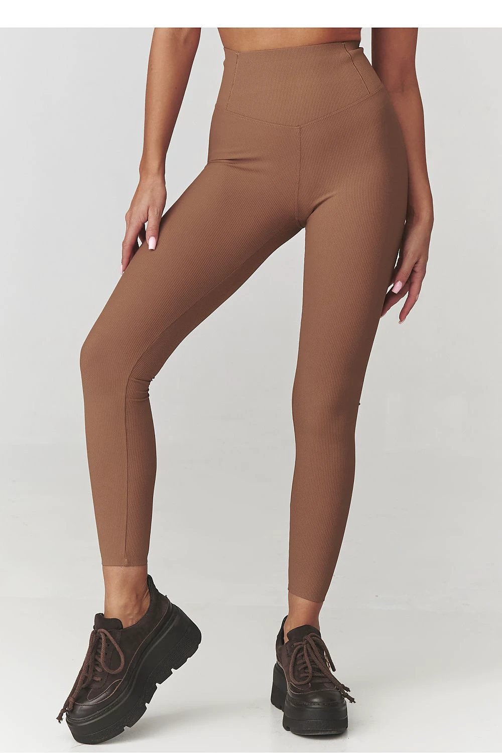 Makadamia Women's Long Leggings - High-Waist Figure-Hugging Design for Everyday Comfort and Style in Red by Makadamia