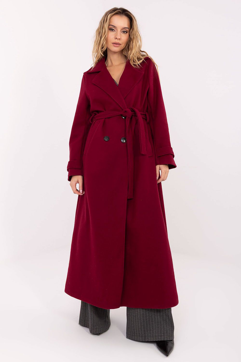 Coat Factory Women's Long Polyester Coat - Elegant Design for Autumn, Winter, and Spring by Factory Price