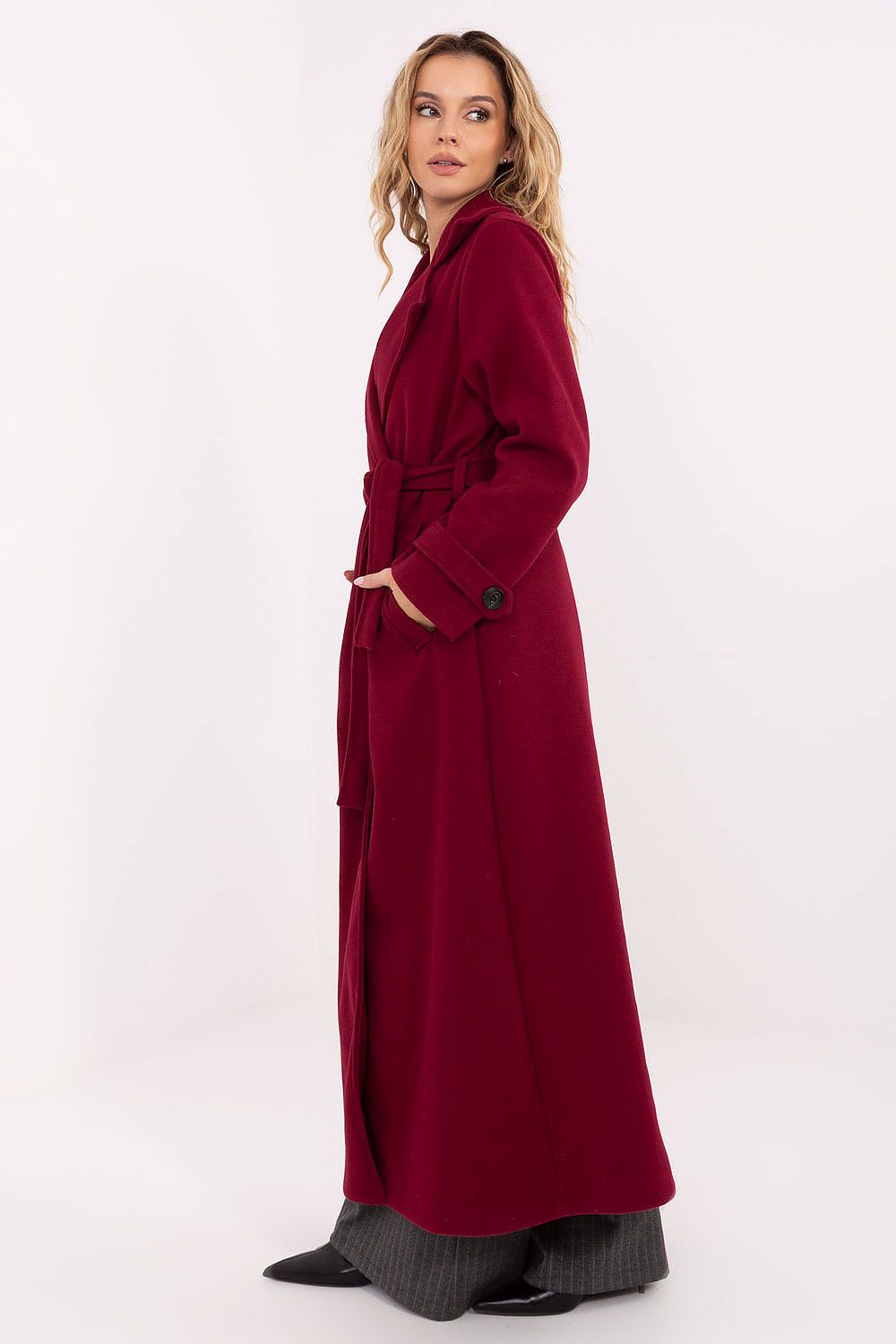 Coat Factory Women's Long Polyester Coat - Elegant Design for Autumn, Winter, and Spring by Factory Price