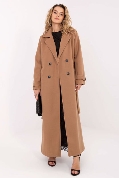 Coat Factory Women's Long Polyester Coat - Elegant Design for Autumn, Winter, and Spring by Factory Price