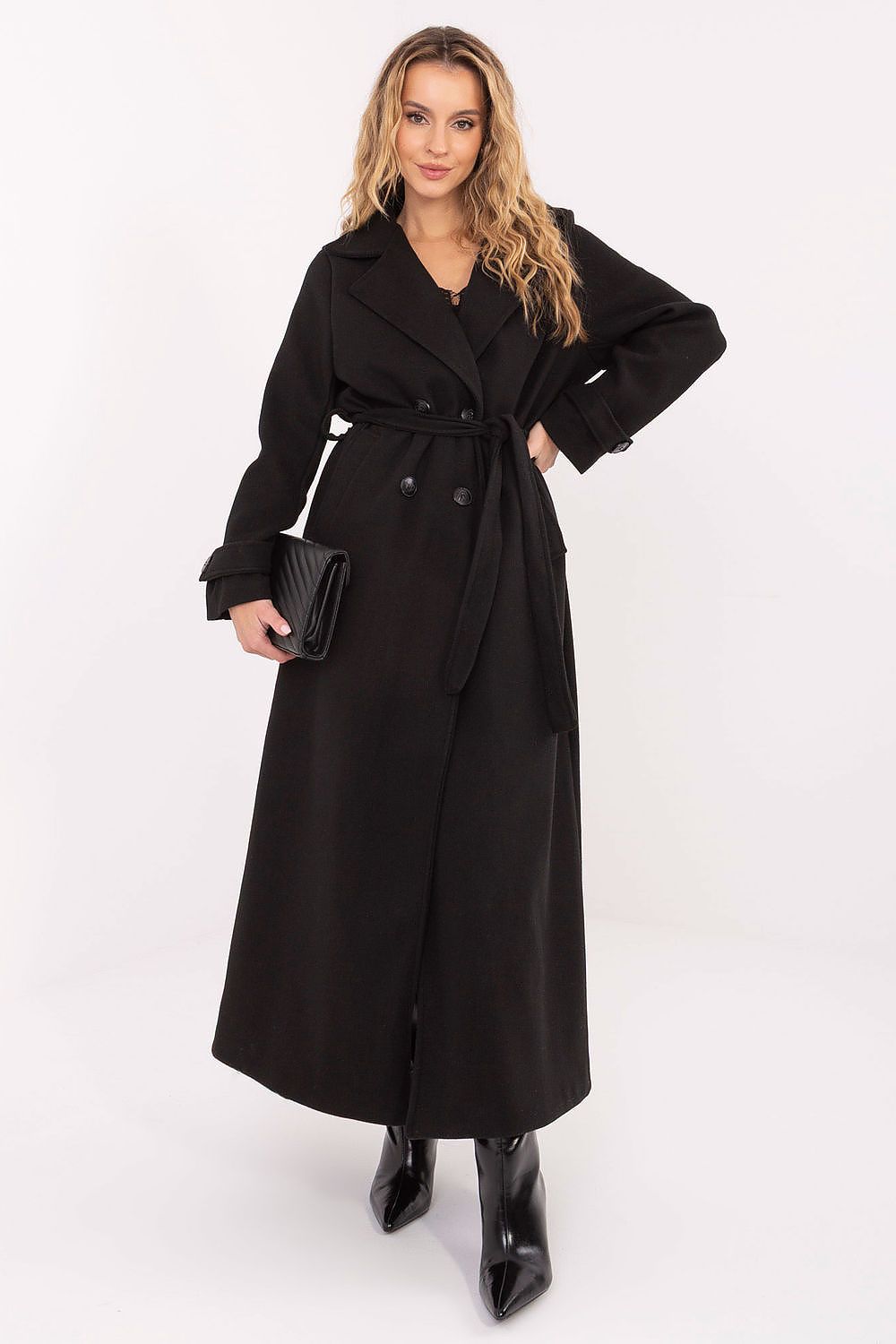 Coat Factory Women's Long Polyester Coat - Elegant Design for Autumn, Winter, and Spring by Factory Price