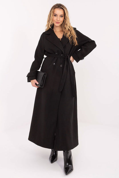 Coat Factory Women's Long Polyester Coat - Elegant Design for Autumn, Winter, and Spring by Factory Price