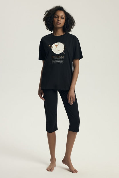 Henderson Pyjama - Ultra Soft and Comfortable Women's Short-Sleeved Pajamas with Stylish Print and Fitted Cut by Henderson