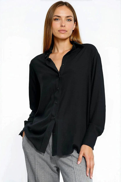 Collared Long-Sleeve Viscose Shirt — product view 11