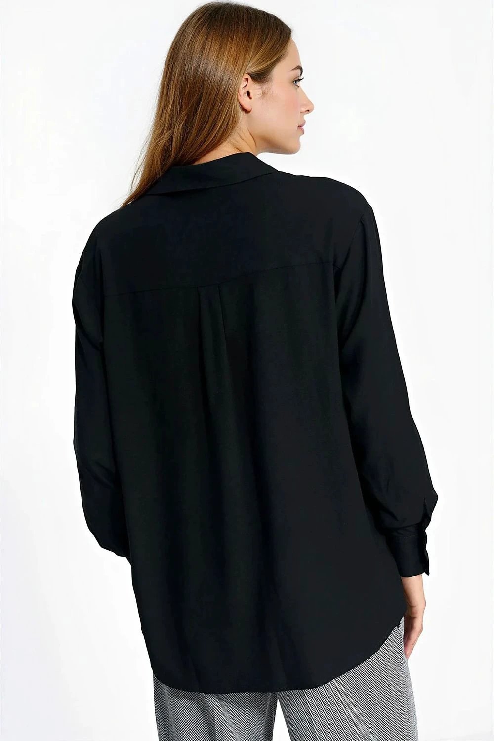Collared Long-Sleeve Viscose Shirt — product view 13