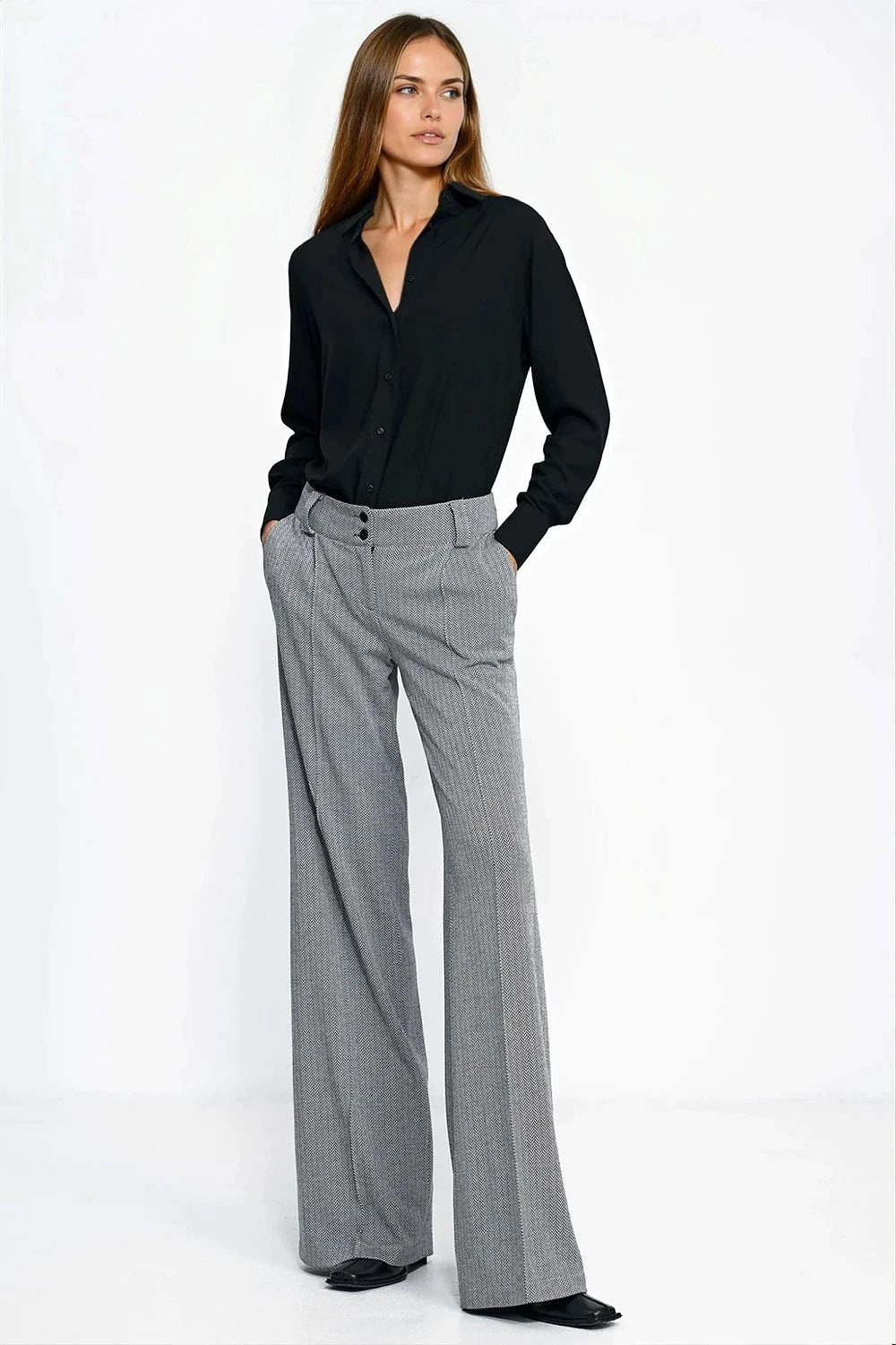 Collared Long-Sleeve Viscose Shirt — product view 14