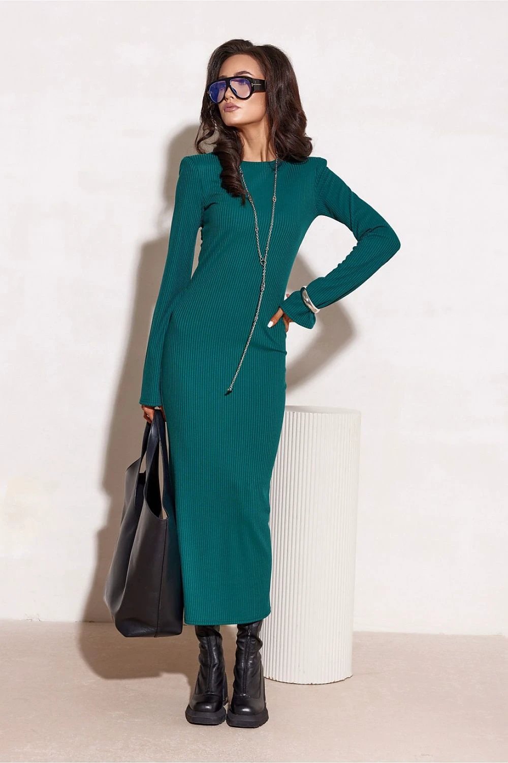 Roco Fashion Green Daydress - Slim Fitted Knit for Comfort and Everyday Elegance by Roco Fashion