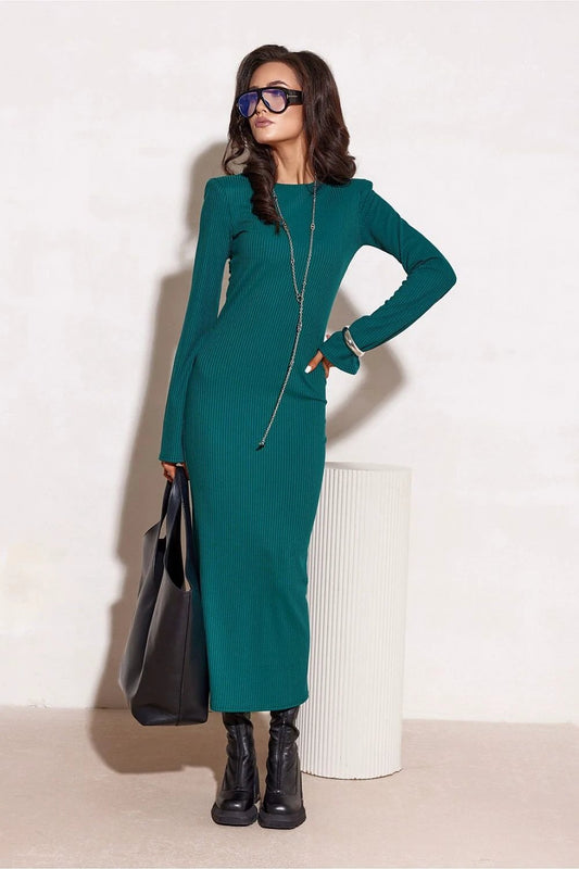 Roco Fashion Green Daydress - Slim Fitted Knit for Comfort and Everyday Elegance by Roco Fashion