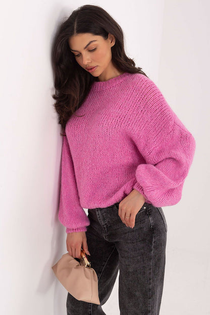 Italy Moda Puff-Sleeve Sweater – Gray – Style 222781 – view 7