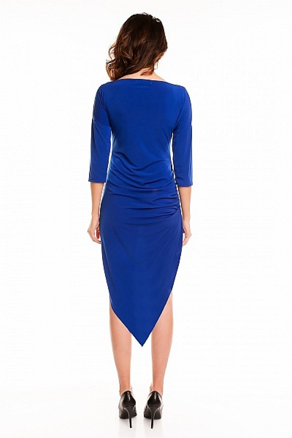 Side-Gathered Fitted Dress