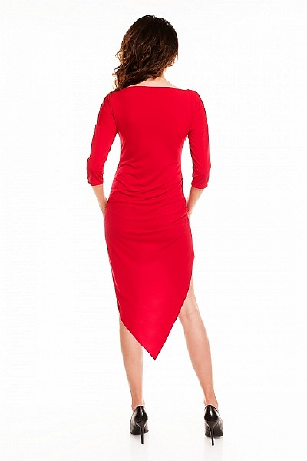 Side-Gathered Fitted Dress