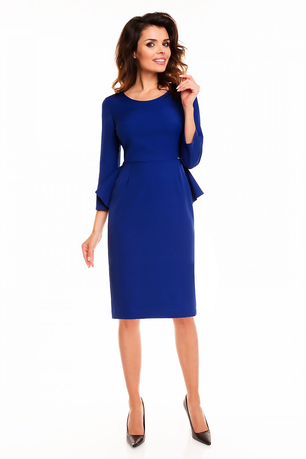 Basque-Detail Dress
