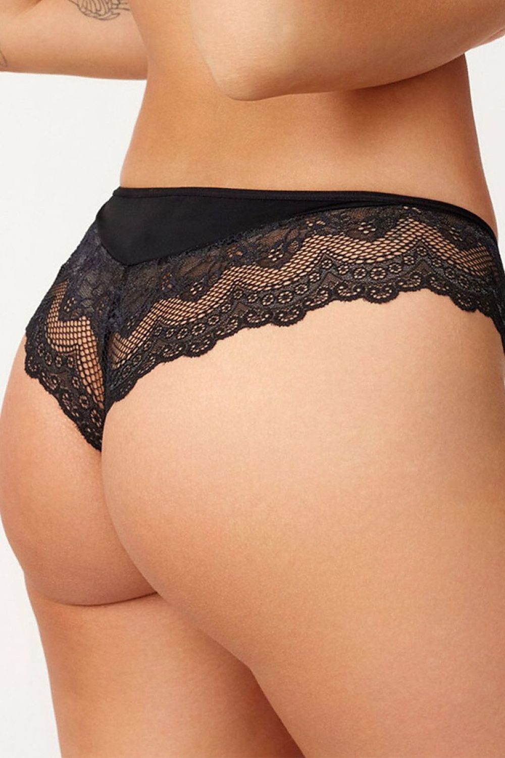 Midnight Sonnet Lace Brazilian Briefs — image 3