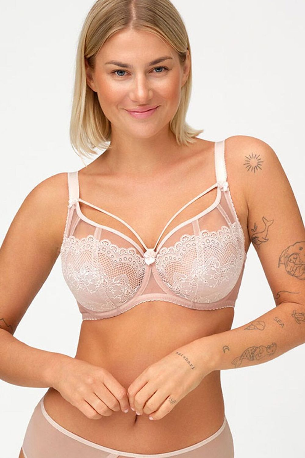 Pale Undercurrent Strappy Lace Soft Bra — image 1