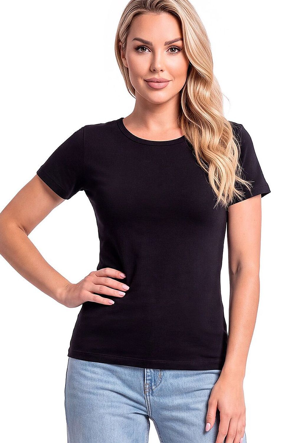 Noir Everyday Stretch Cotton-Blend Tee – Black