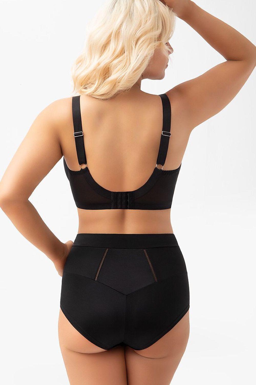Nocturne Lines Black Lace Side-Support Bra — product photograph