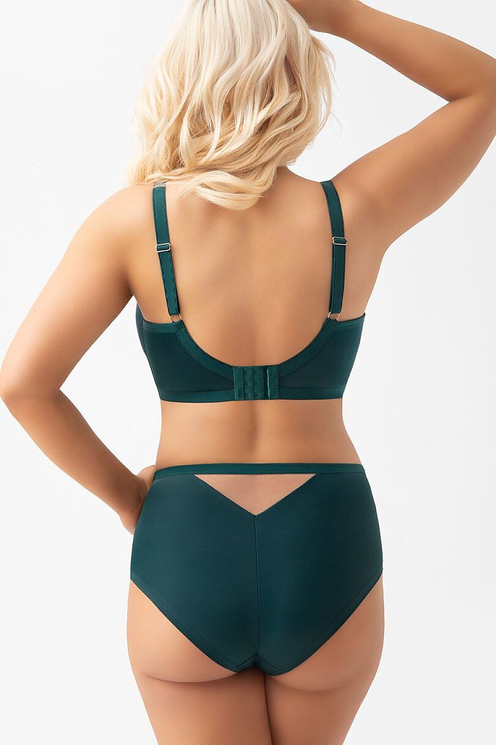 Verdant Frame Green Embroidered Support Bra — product photograph