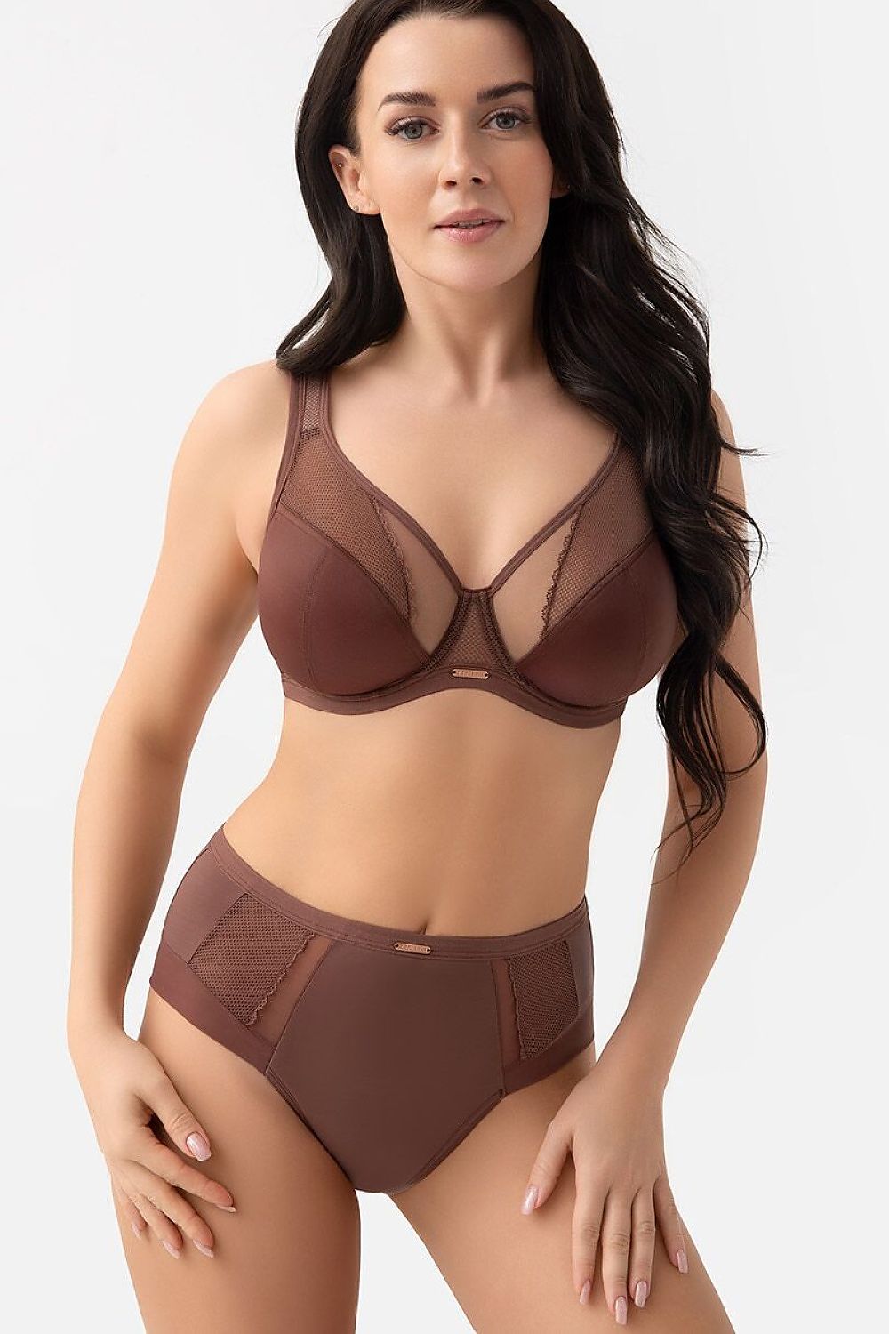 Cocoa Poise Soft-Cup Lace Bra — product photograph
