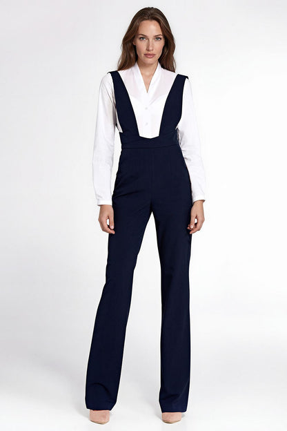 Navy Daydream High-Waist Wide-Leg Jumpsuit — view 1