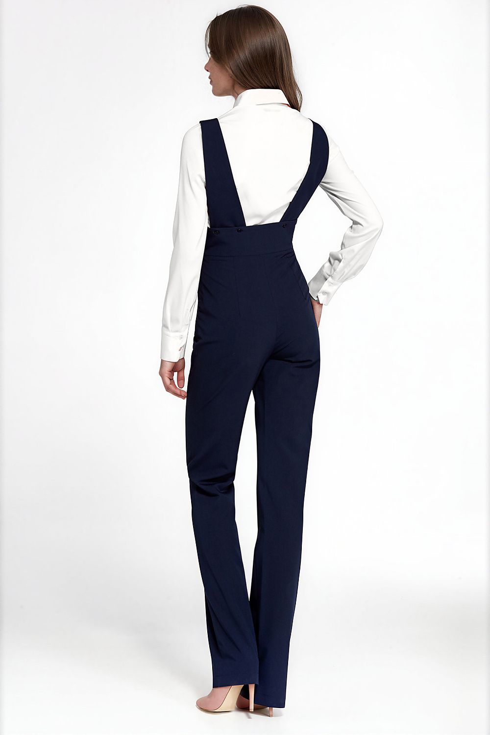 Navy Daydream High-Waist Wide-Leg Jumpsuit — view 3