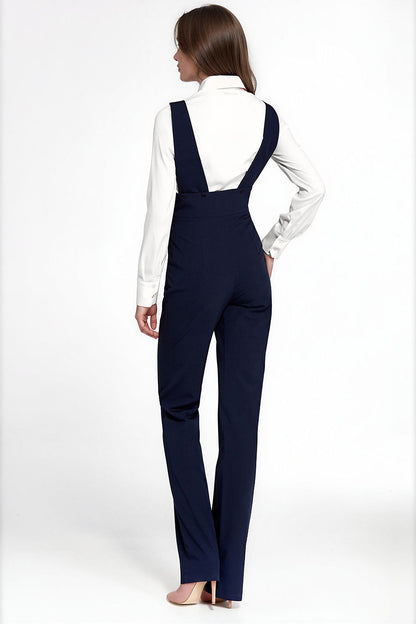 Navy Daydream High-Waist Wide-Leg Jumpsuit — view 3