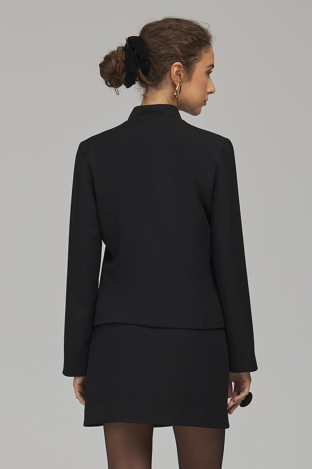 Noir Overture Stand-Collar Jacket – Black — view 3