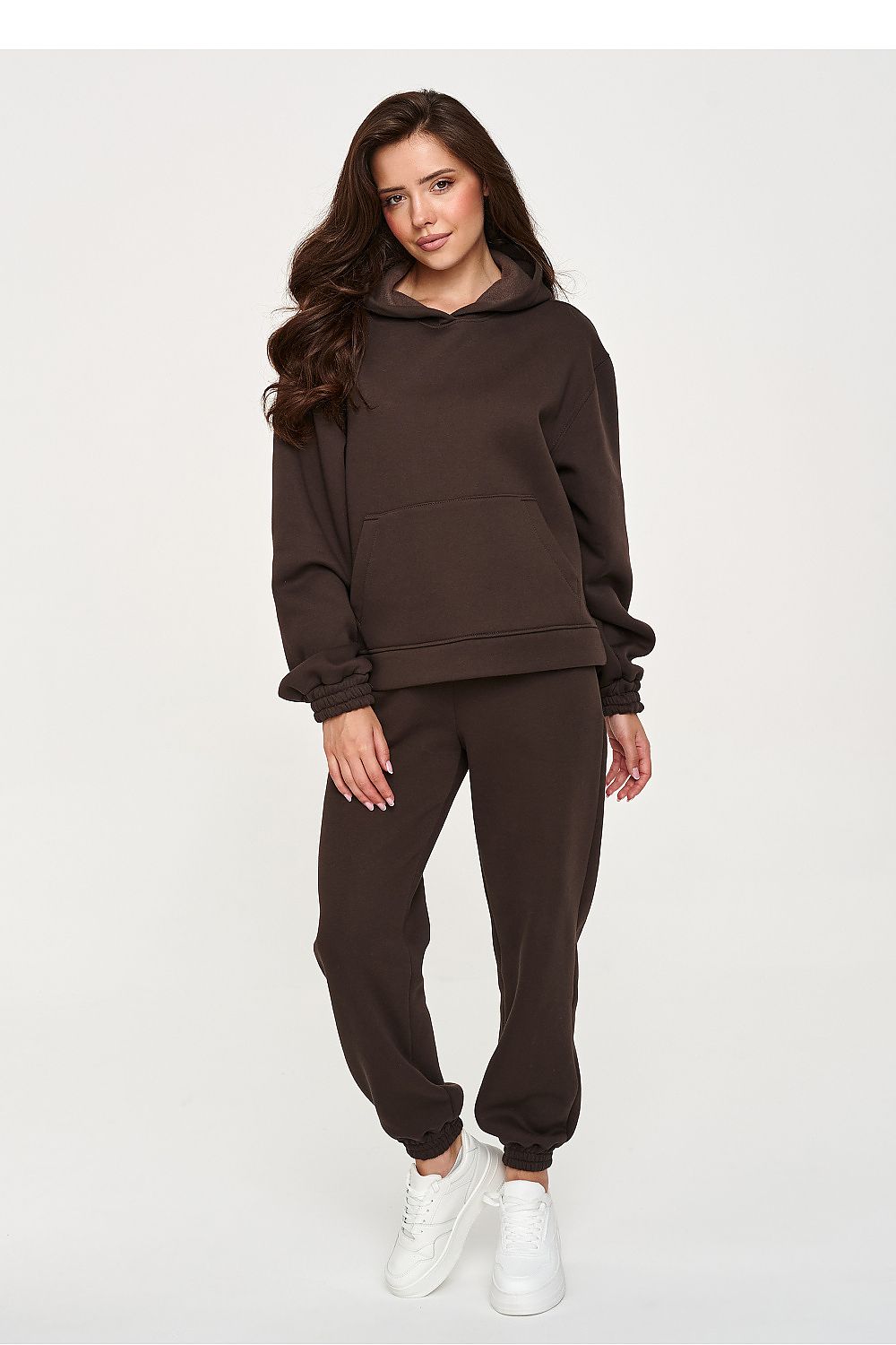 Cocoa Retreat Hooded Jogger Set – Brown — view 1