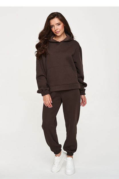 Cocoa Retreat Hooded Jogger Set – Brown — view 1