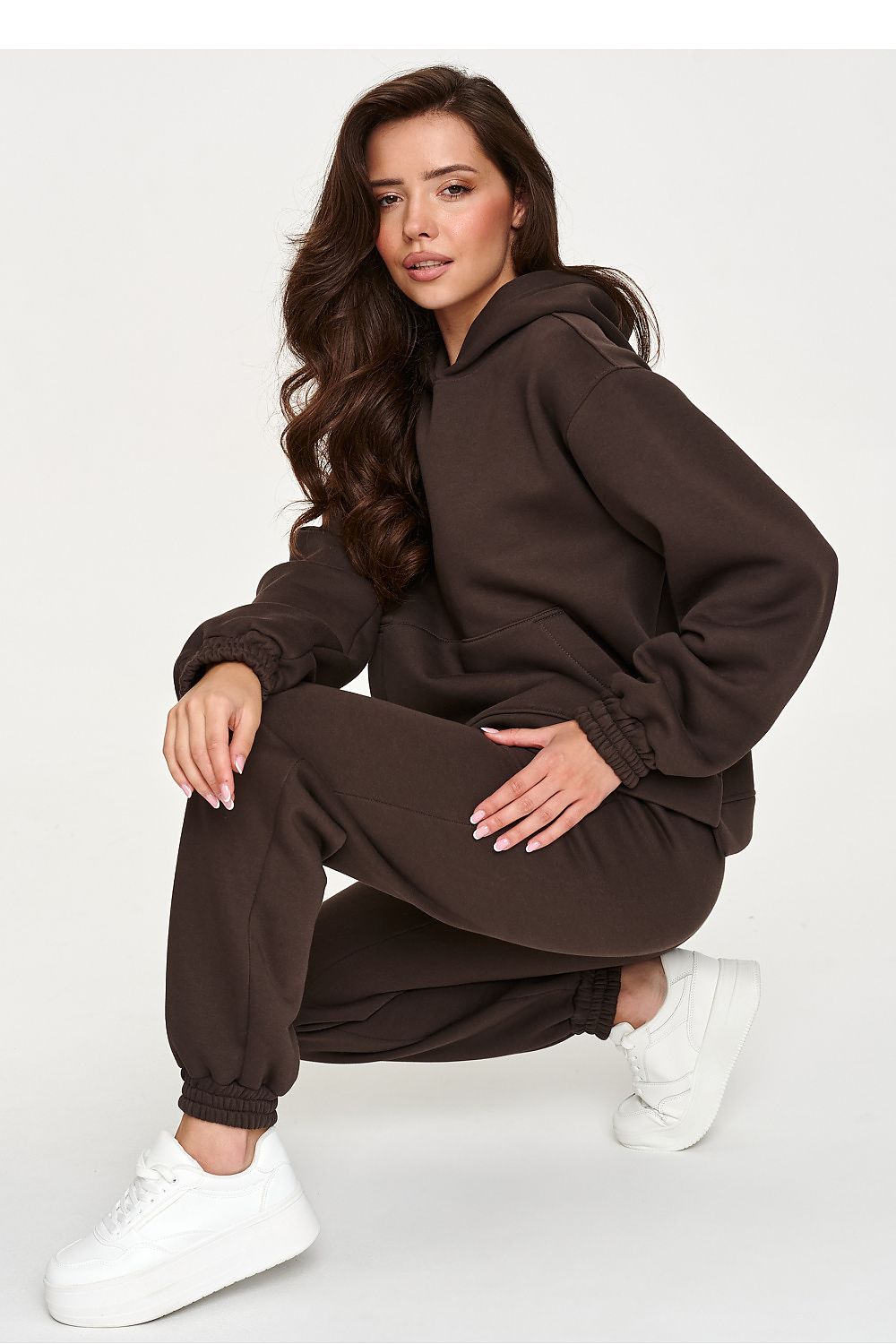 Cocoa Retreat Hooded Jogger Set – Brown — view 2