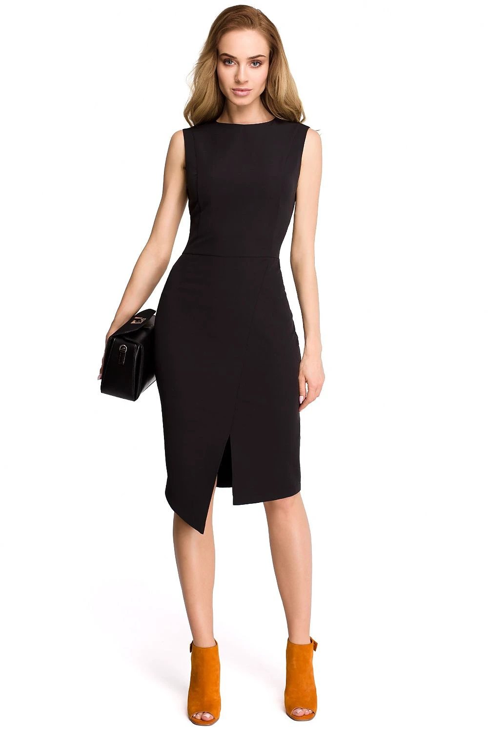 Stylove Daydress Model 116667 - Fitted Sleeveless Polyester Dress with Diagonal Slit for Versatile Wear by Stylove