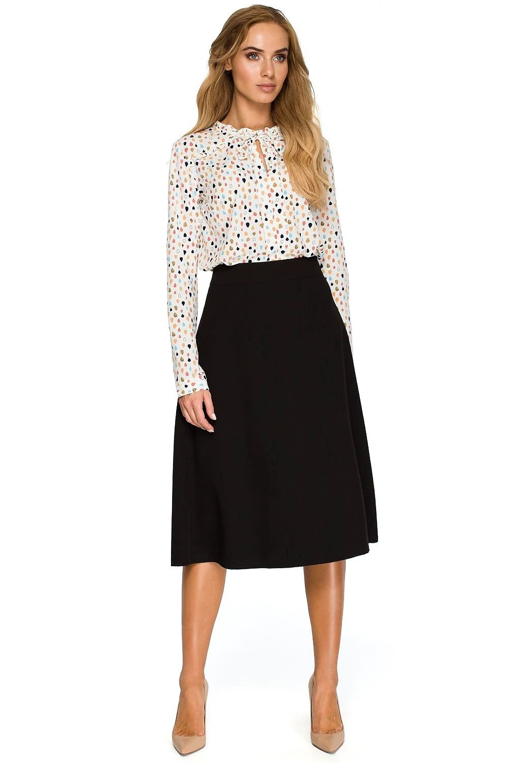 Stylove Women's A-Line Midi Skirt - Classic Versatile Design for Work and Evenings with Spandex Blend by Stylove