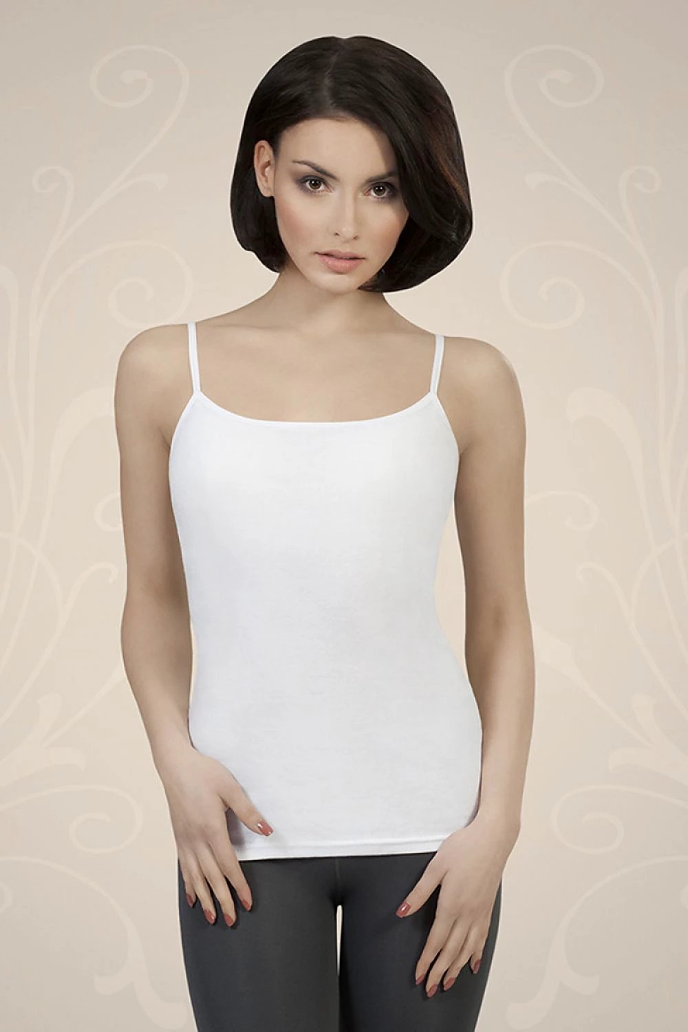 Narrow-Strap Camisole – White
